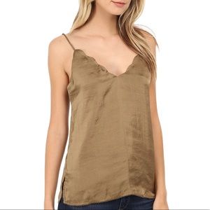 Free People sensual satin scallop cami
